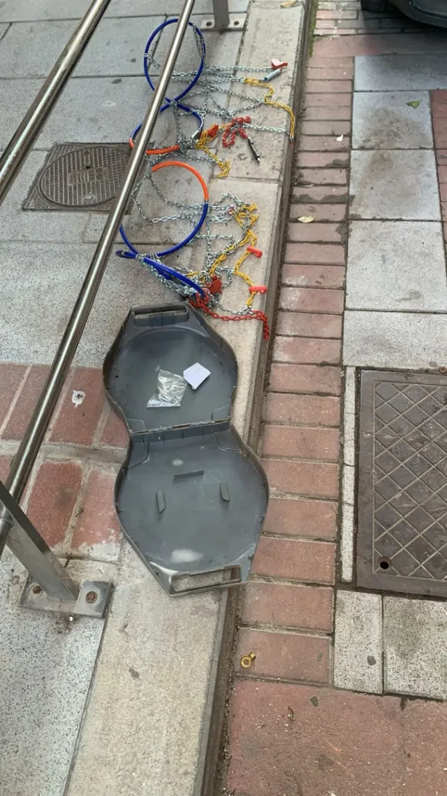 Cadenas de nieve con funda