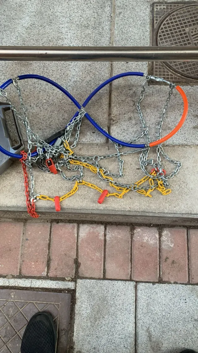 Cadenas de nieve con funda