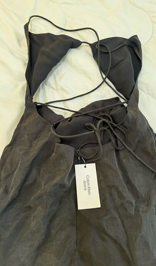 Abito Calvin Klein nero con cut-out, mai indossato