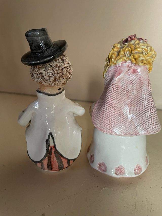 Coppia di sposi in ceramica