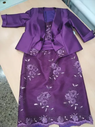 Conjunto 3 piezas morado Talla 48