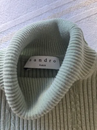 Suéter Sandro Cuello Alto Talla S Color verde