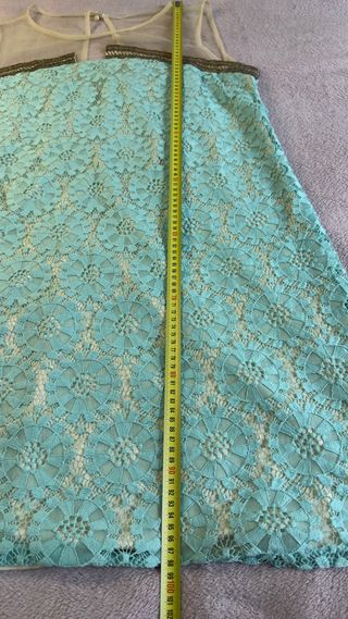 Abito pizzo celeste taglia 52