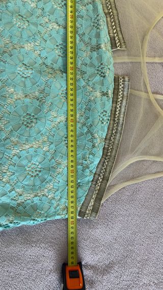 Abito pizzo celeste taglia 52