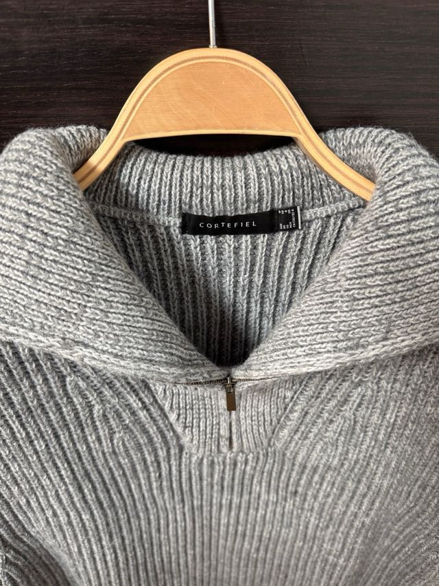 Chaleco Cortefiel punto gris Talla M