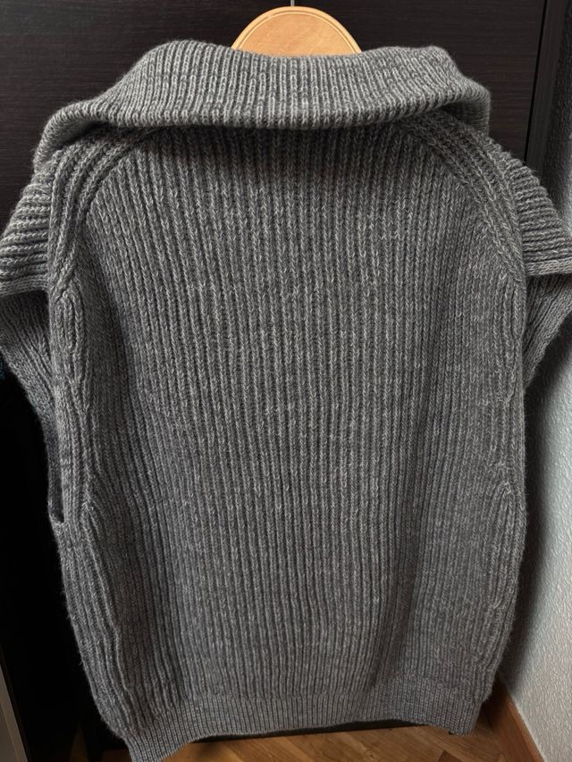 Chaleco Cortefiel punto gris Talla M