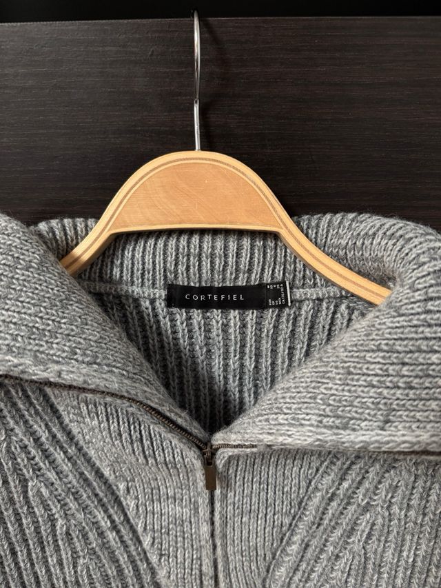 Chaleco Cortefiel punto gris Talla M