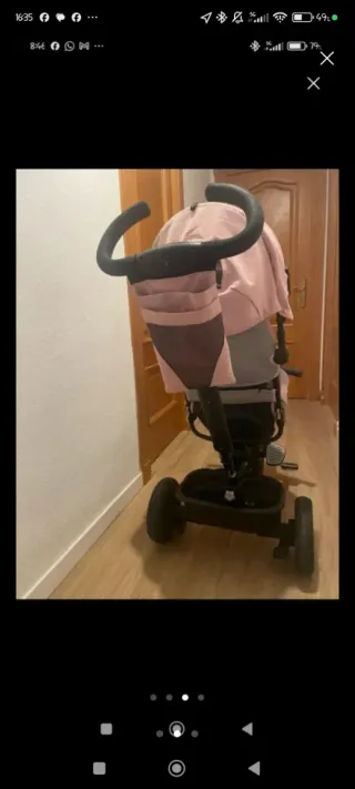 Triciclo rosa para bebé