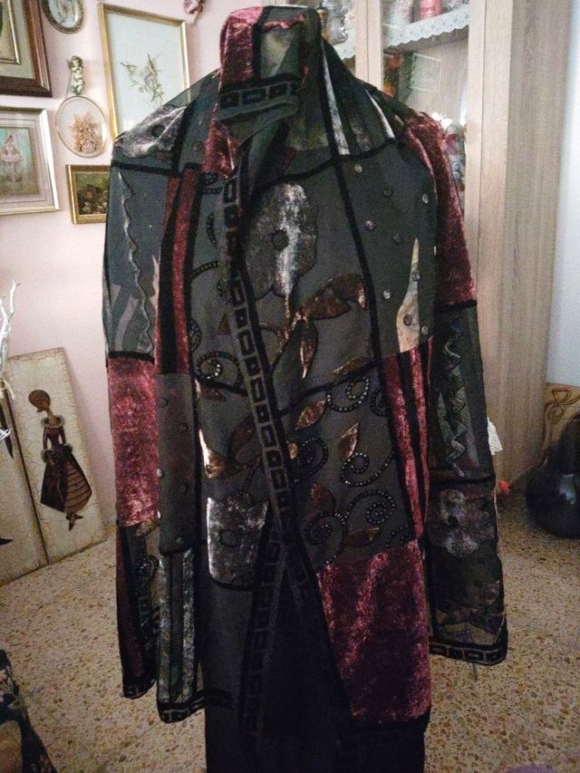 Pañuelo cuello Punto Roma negro y rojo