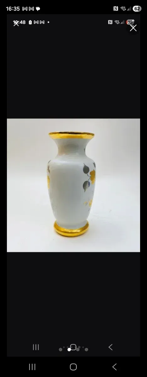 Jarrón Dormica Flores Doradas y Plateadas