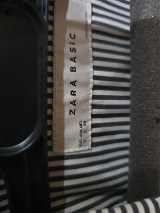 Blazer ZARA BASIC rayas blanco y negro