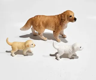 Golden Retriever y 2 cachorros Schleich