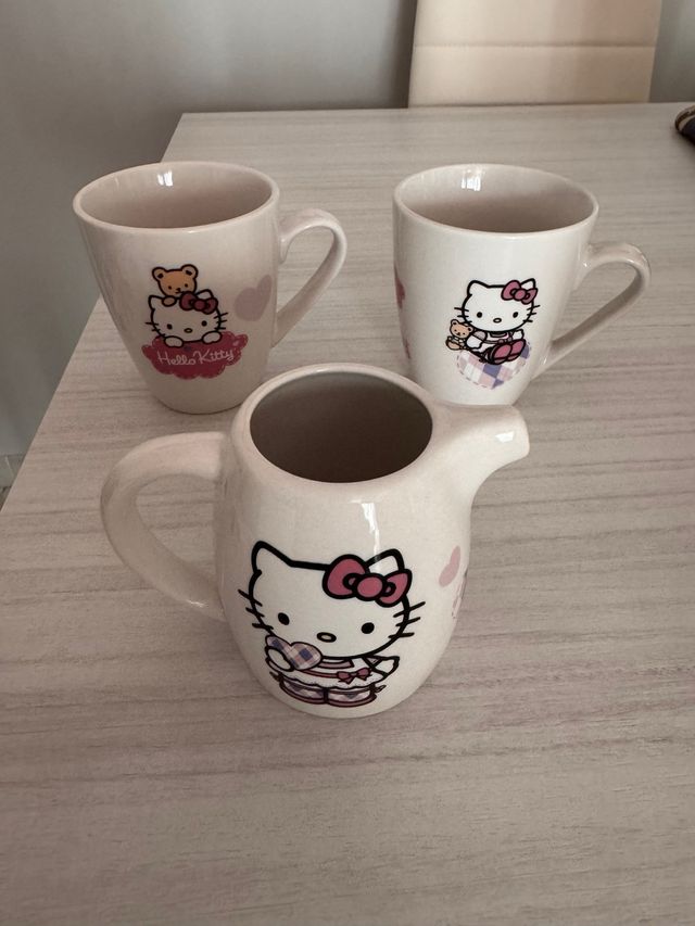 Set 3 Tazze Hello Kitty Ceramica