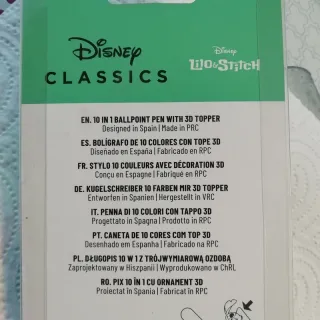 Penna 10 Colori Lilo & Stitch con Top 3D