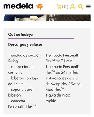 Extractor de leche Medela Swing Flex