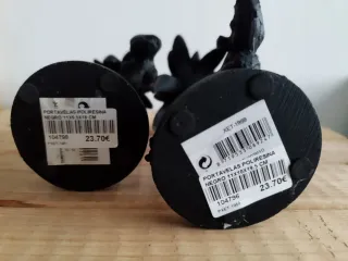 Portacandele in resina animale (2 pezzi)