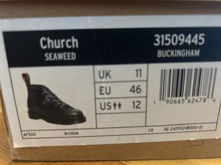 Dr. Martens Church Botas Cuero Verde Talla 46