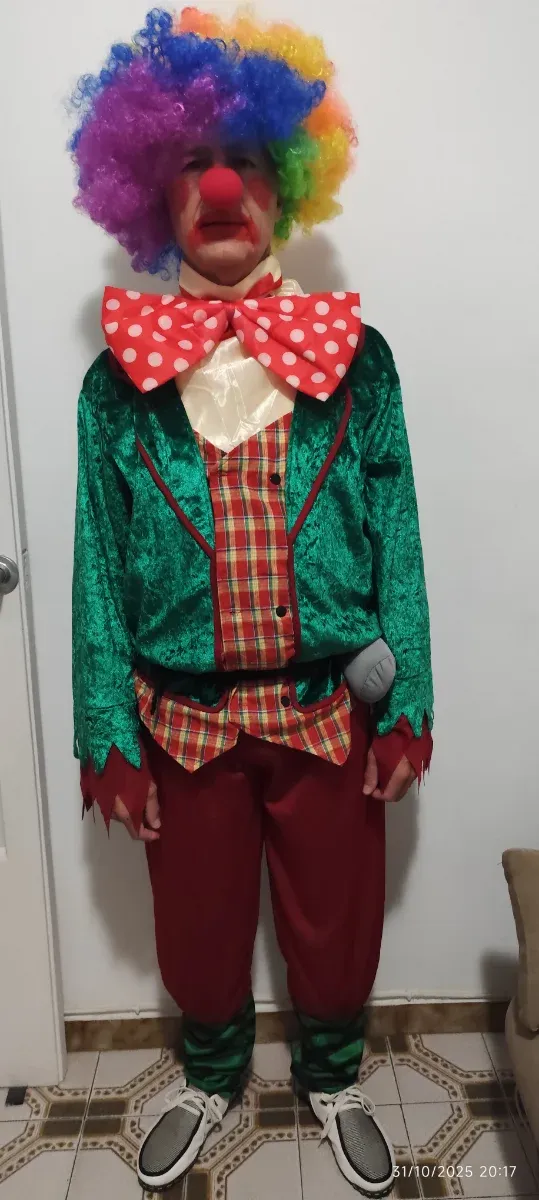 -Disfraz payaso terror Halloween