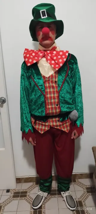 -Disfraz payaso terror Halloween