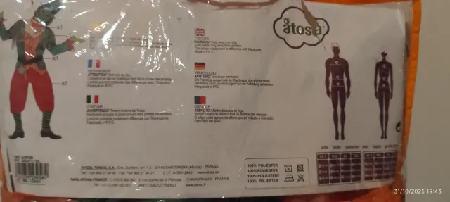 -Disfraz payaso terror Halloween