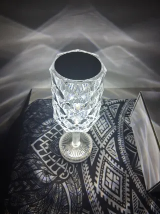 2Lampade touch in cristallo