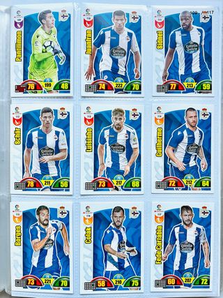 Lote 19 cromos Deportivo Coruña Adrenalyn 2017-18