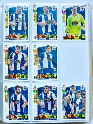 Lote 19 cromos Deportivo Coruña Adrenalyn 2017-18