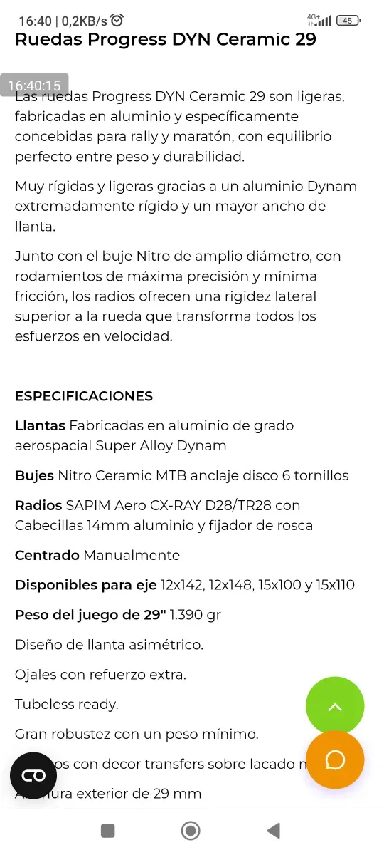 Llantas Progues Dyn Ceramic