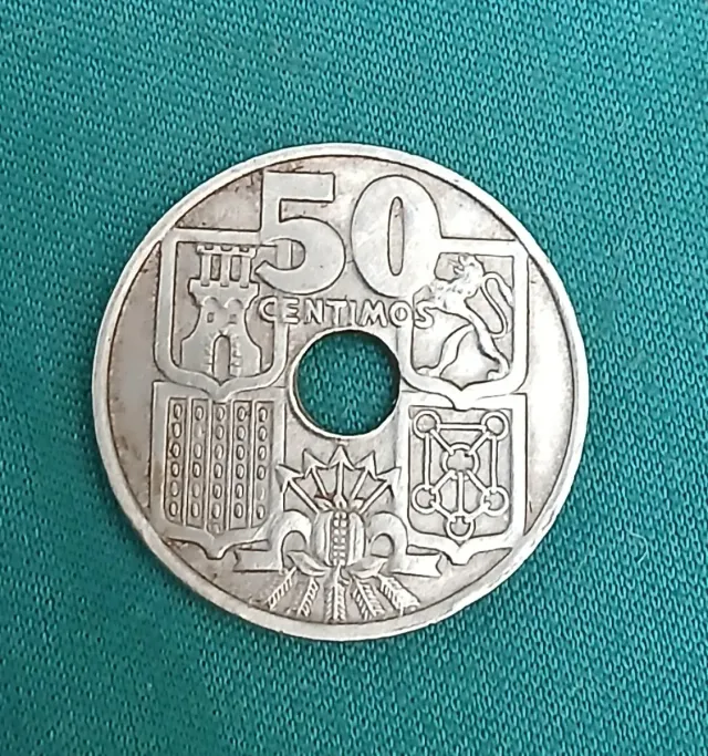 Moneda 50 céntimos España 1963 Estrella 65