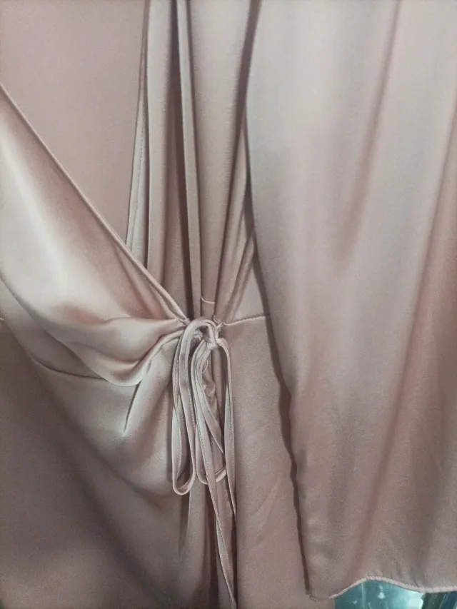 Vestido H&M Raso Cruzado Talla XL