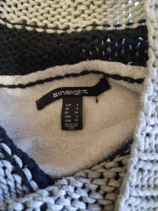 Maglia lunga felpata grigia e nera