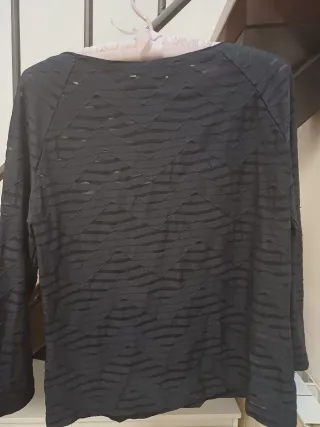 Top manica lunga blu notte