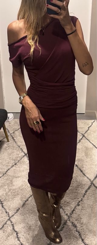 Vestido Zara punto fajín Talla Única NUEVO