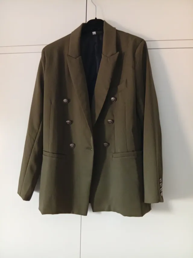Blazer verde militar doble botonadura