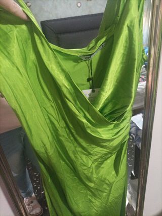 Vestido verde lima Zara Talla XL