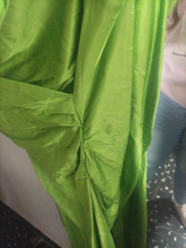 Vestido verde lima Zara Talla XL