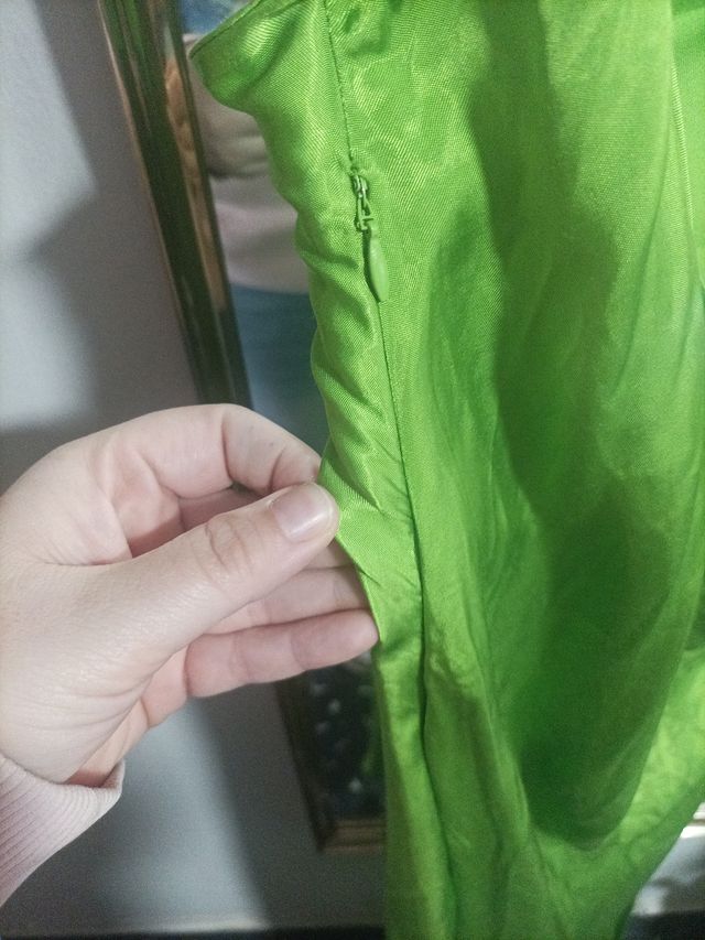 Vestido verde lima Zara Talla XL