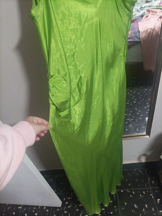 Vestido verde lima Zara Talla XL