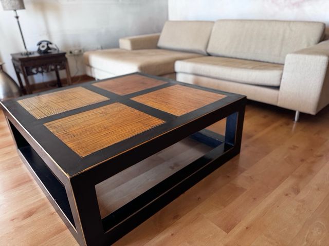 BECARA tavolo in bambù e legno