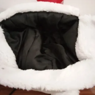 Gorro aviador invierno beige y blanco