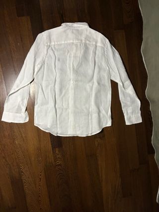 Camicia Polo Ralph Lauren Lino Bianca Tg. L