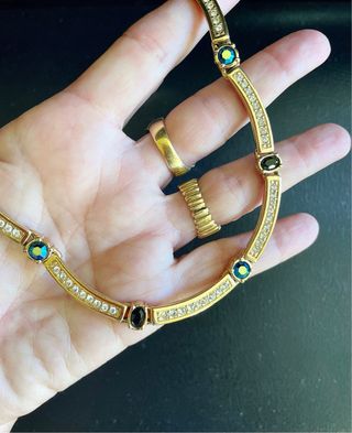 Collana Swarovski oro e cristalli