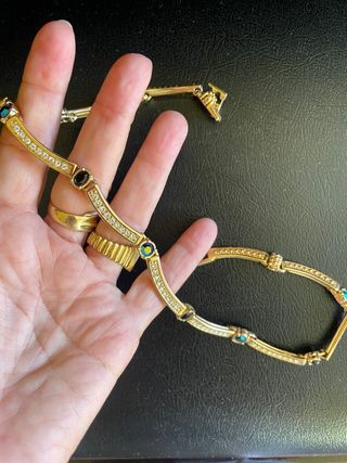 Collana Swarovski oro e cristalli