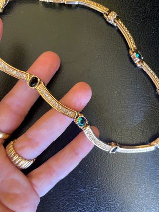 Collana Swarovski oro e cristalli