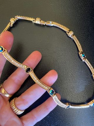 Collana Swarovski oro e cristalli