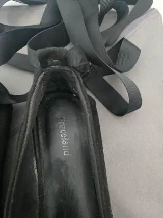 Bailarinas negras con cintas talla 36