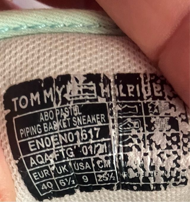 Zapatillas Tommy Jeans Blancas y Turquesa