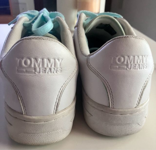 Zapatillas Tommy Jeans Blancas y Turquesa