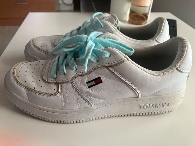 Zapatillas Tommy Jeans Blancas y Turquesa