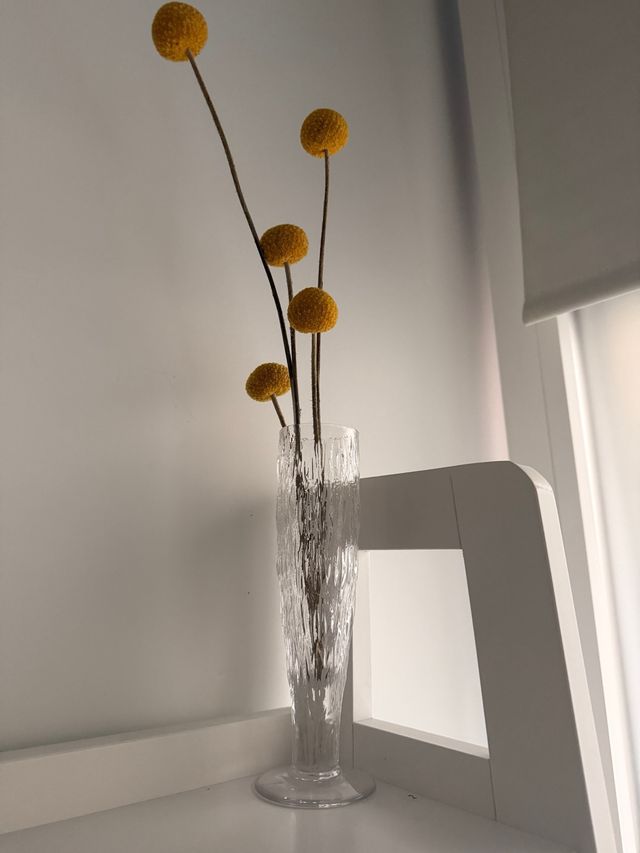 violetero de cristal. años 60